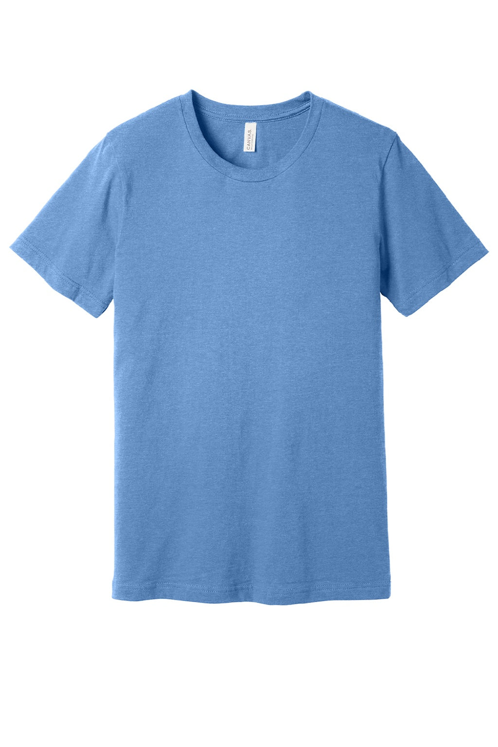 Bella + Canvas BC3001CVC/3001CVC Mens Heather CVC Short Sleeve Crewneck T-Shirt Heather Carolina Blue Flat Front