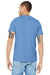 Bella + Canvas BC3001CVC/3001CVC Mens Heather CVC Short Sleeve Crewneck T-Shirt Heather Carolina Blue Model Back