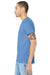 Bella + Canvas BC3001CVC/3001CVC Mens Heather CVC Short Sleeve Crewneck T-Shirt Heather Carolina Blue Model Side