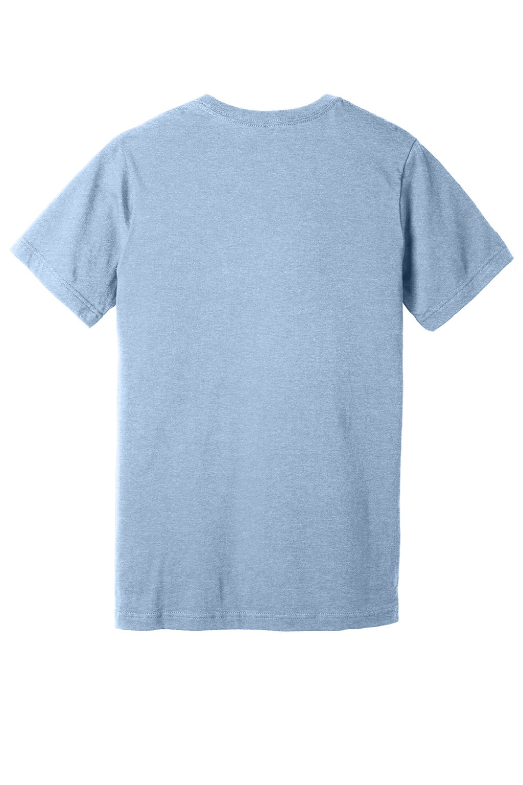 Bella + Canvas BC3001CVC/3001CVC Mens Heather CVC Short Sleeve Crewneck T-Shirt Heather Baby Blue Flat Back
