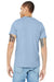 Bella + Canvas BC3001CVC/3001CVC Mens Heather CVC Short Sleeve Crewneck T-Shirt Heather Baby Blue Model Back