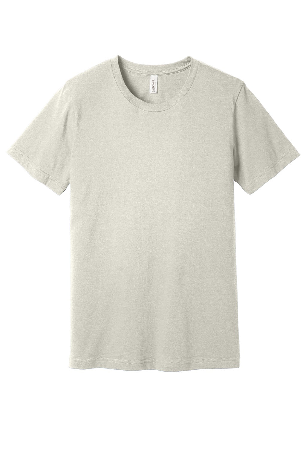 Bella + Canvas BC3001CVC/3001CVC Mens Heather CVC Short Sleeve Crewneck T-Shirt Heather Oatmeal Flat Front