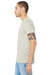 Bella + Canvas BC3001CVC/3001CVC Mens Heather CVC Short Sleeve Crewneck T-Shirt Heather Oatmeal Model Side