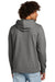 New Era NEA550 Mens Comeback Fleece Hooded Sweatshirt Hoodie w/ Pouch Pocket Heather Dark Grey Model Back