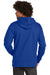 New Era NEA550 Mens Comeback Fleece Hooded Sweatshirt Hoodie w/ Pouch Pocket Royal Blue Model Back
