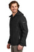 Eddie Bauer EB560 Mens WeatherEdge Plus Waterproof Full Zip Hooded Jacket Deep Black Model Side