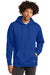 New Era NEA550 Mens Comeback Fleece Hooded Sweatshirt Hoodie w/ Pouch Pocket Royal Blue Model Front