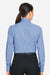Devon & Jones DG536W Womens CrownLux Performance Gingham Long Sleeve Button Down Shirt French Blue/White Model Back