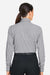 Devon & Jones DG536W Womens CrownLux Performance Gingham Long Sleeve Button Down Shirt Graphite Grey/White Model Back