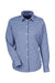 Devon & Jones DG536W Womens CrownLux Performance Gingham Long Sleeve Button Down Shirt Navy Blue/White Flat Front