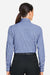 Devon & Jones DG536W Womens CrownLux Performance Gingham Long Sleeve Button Down Shirt Navy Blue/White Model Back