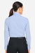 Devon & Jones DG537W Womens CrownLux Performance Microstripe Long Sleeve Button Down Shirt French Blue/White Model Back