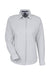 Devon & Jones DG537W Womens CrownLux Performance Microstripe Long Sleeve Button Down Shirt Graphite Grey/White Flat Front