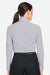 Devon & Jones DG537W Womens CrownLux Performance Microstripe Long Sleeve Button Down Shirt Graphite Grey/White Model Back