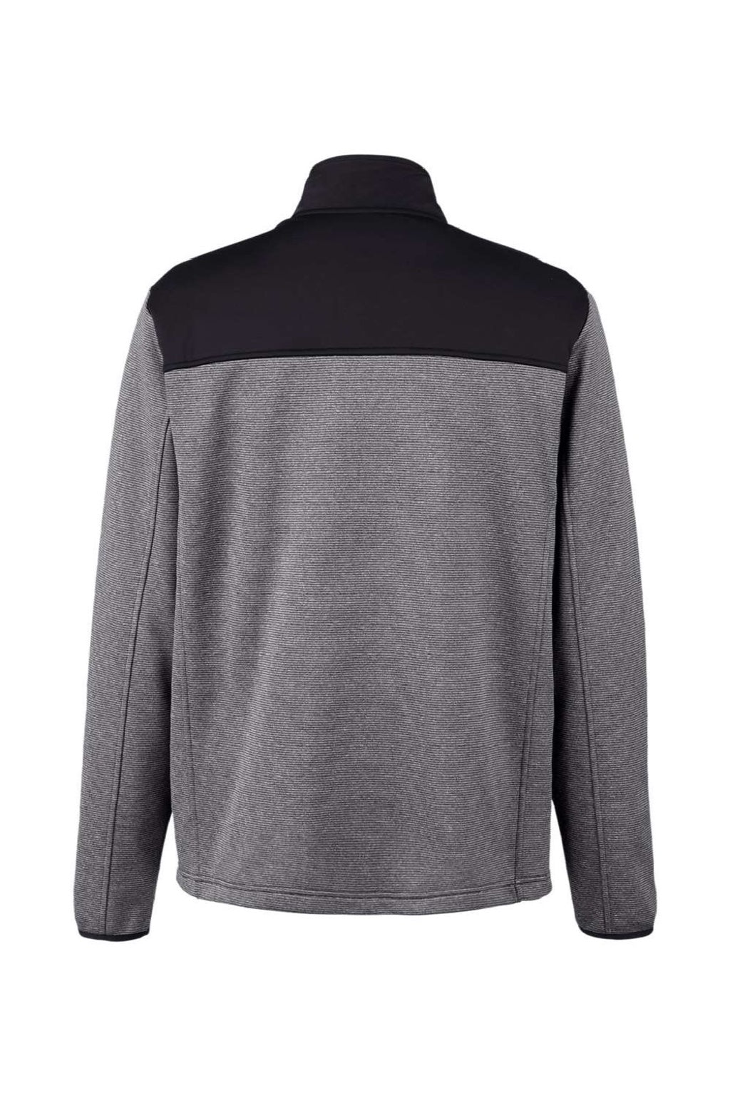 Core 365 CE74 Mens Venture Heathered Stripe Hybrid Full Zip Jacket Black/White Flat Back