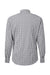 Devon & Jones DG536 Mens CrownLux Performance Gingham Long Sleeve Button Down Shirt Graphite Grey/White Flat Back