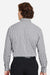 Devon & Jones DG536 Mens CrownLux Performance Gingham Long Sleeve Button Down Shirt Graphite Grey/White Model Back