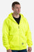 Berne HVF101 Mens Heritage Thermal Lined Full Zip Hooded Sweatshirt Hoodie w/ Pockets Yellow Model Front