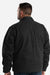 Berne J374 Mens Highland Washed Gasoline Full Zip Jacket Black Model Back