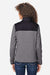 Core 365 CE74W Womens Venture Heathered Stripe Hybrid Full Zip Jacket Black/White Model Back