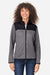 Core 365 CE74W Womens Venture Heathered Stripe Hybrid Full Zip Jacket Black/White Model Front