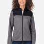 Core 365 Womens Venture Heathered Stripe Hybrid Moisture Wicking Full Zip Jacket - Black/White - Coming Soon