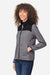 Core 365 CE74W Womens Venture Heathered Stripe Hybrid Full Zip Jacket Black/White Model Side