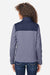Core 365 CE74W Womens Venture Heathered Stripe Hybrid Full Zip Jacket Classic Navy Blue/White Model Back