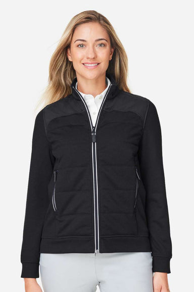 Devon & Jones DG71W Womens Full Zip Club Jacket Black Model Front