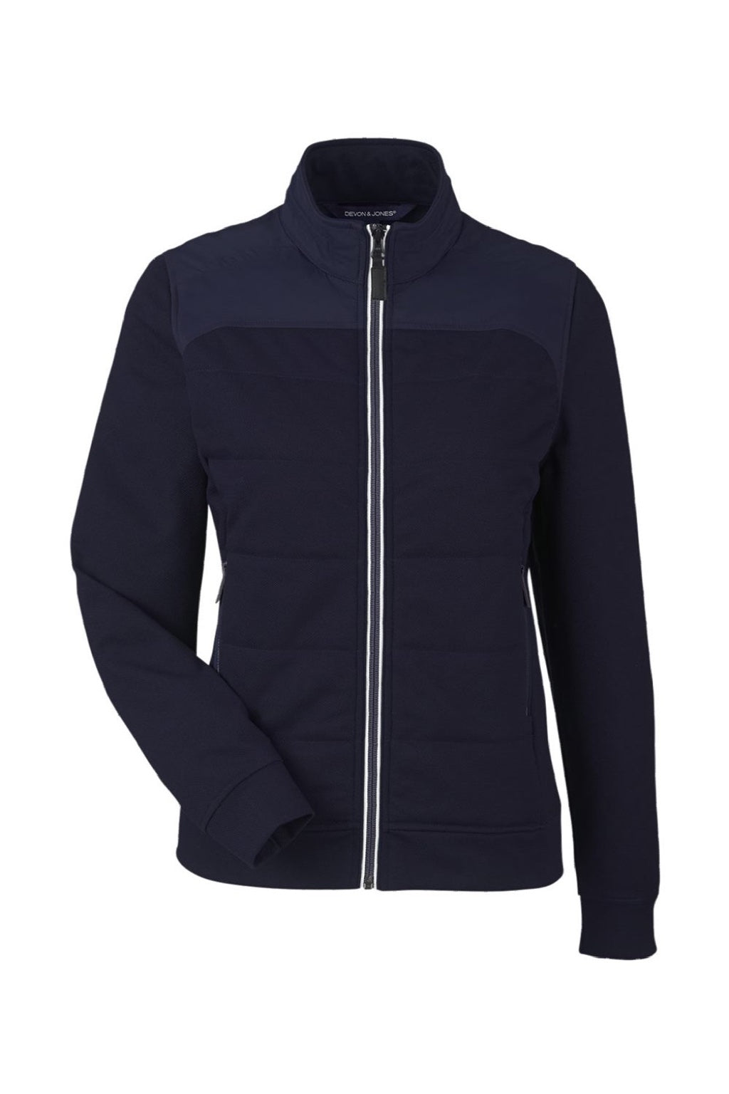 Devon & Jones DG71W Womens Full Zip Club Jacket Navy Blue Flat Front