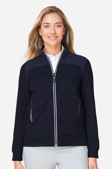 Devon & Jones DG71W Womens Full Zip Club Jacket Navy Blue Model Front