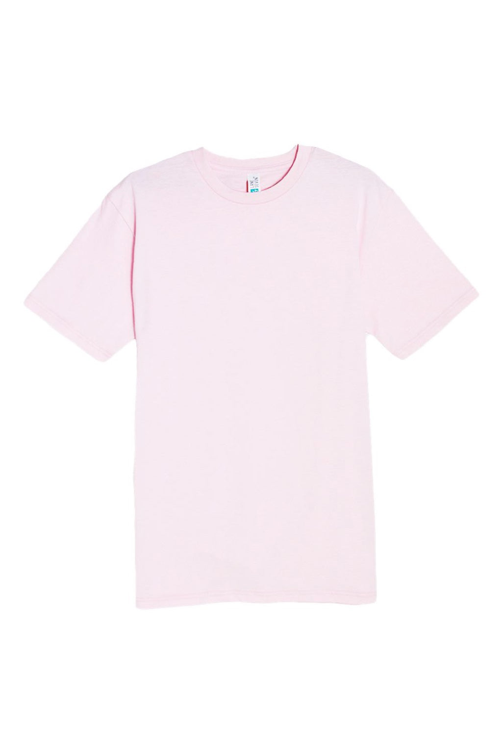 Lane Seven LS15001 Mens Heavyweight Short Sleeve Crewneck T-Shirt Bubblegum Pink Flat Front