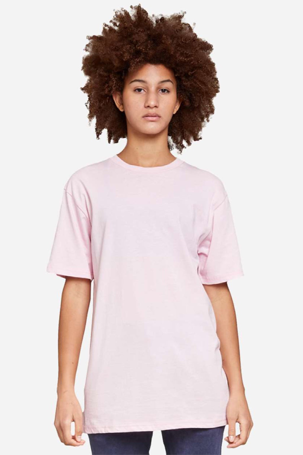 Lane Seven LS15001 Mens Heavyweight Short Sleeve Crewneck T-Shirt Bubblegum Pink Model Front