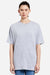 Lane Seven LS15001 Mens Heavyweight Short Sleeve Crewneck T-Shirt Heather Grey Model Front