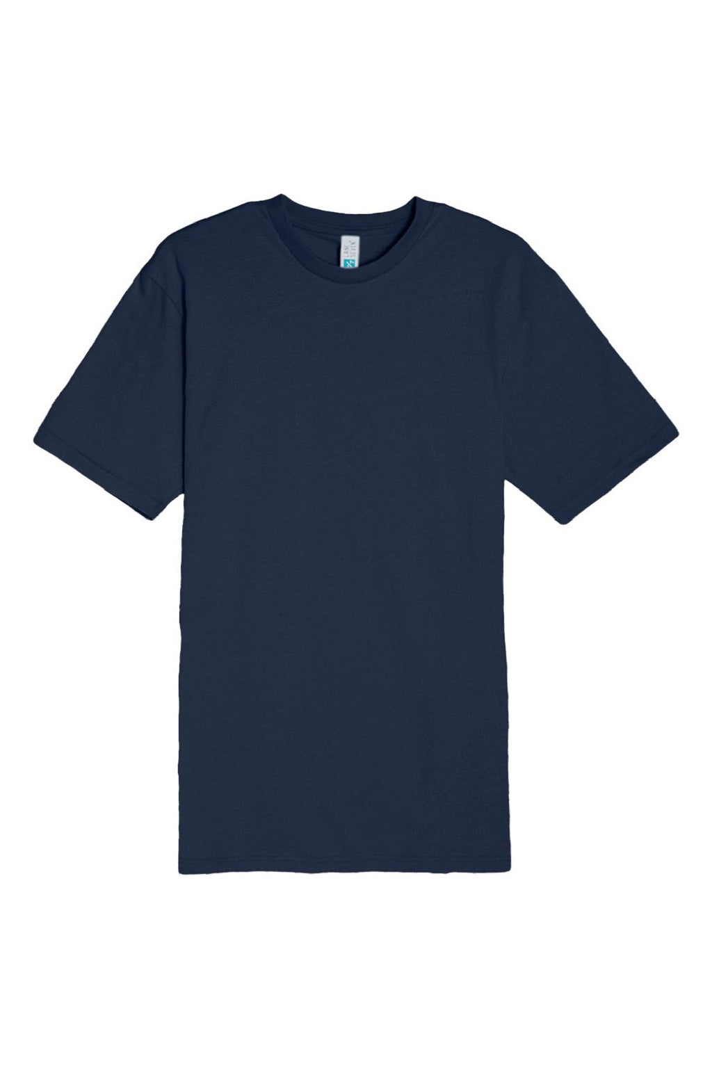 Lane Seven LS15001 Mens Heavyweight Short Sleeve Crewneck T-Shirt Navy Blue Flat Front