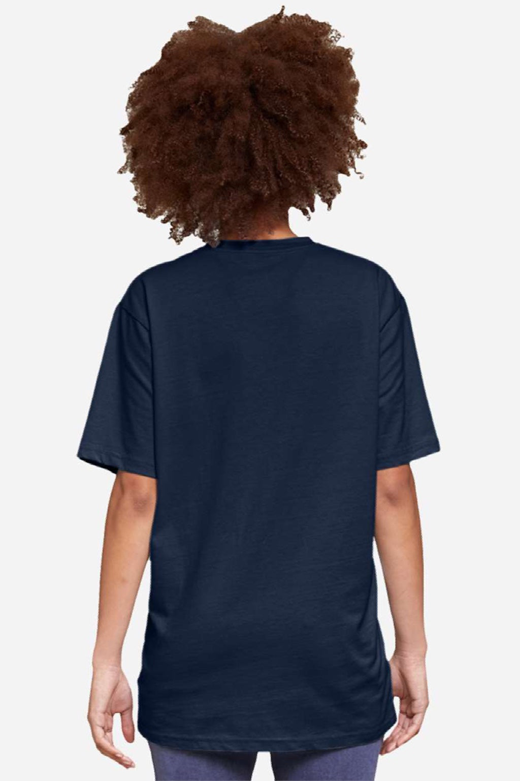 Lane Seven LS15001 Mens Heavyweight Short Sleeve Crewneck T-Shirt Navy Blue Model Back