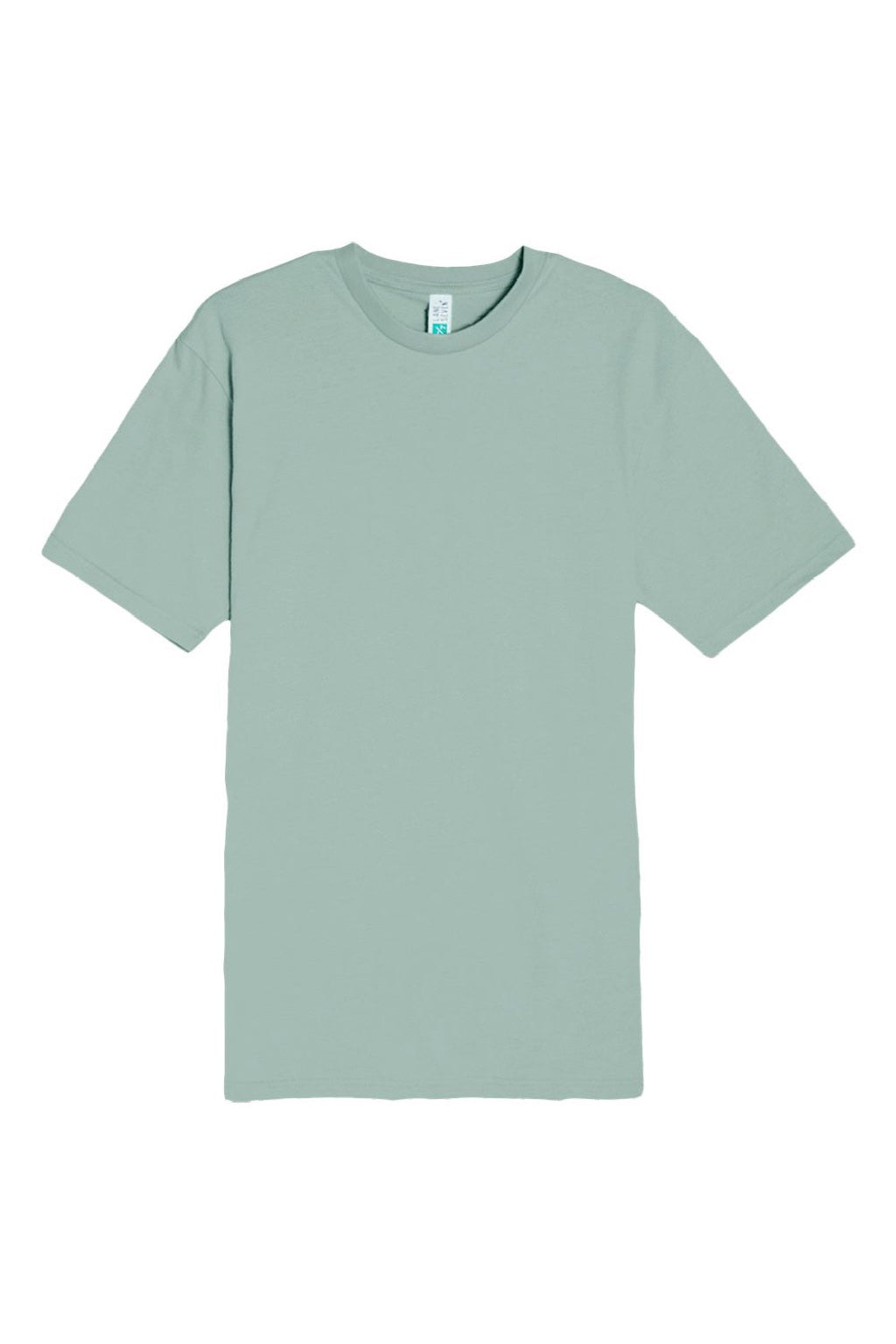 Lane Seven LS15001 Mens Heavyweight Short Sleeve Crewneck T-Shirt Seafoam Green Flat Front