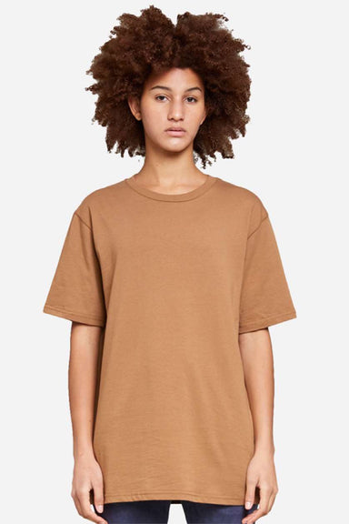 Lane Seven LS15001 Mens Heavyweight Short Sleeve Crewneck T-Shirt Toasted Coconut Model Front