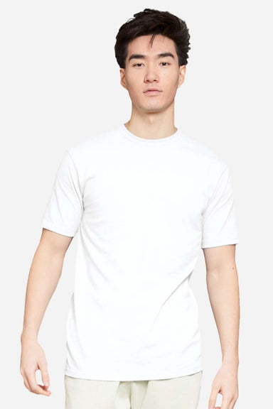 Lane Seven LS15001 Mens Heavyweight Short Sleeve Crewneck T-Shirt White Model Front