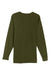 Lane Seven LS15009 Mens Heavyweight Long Sleeve Crewneck T-Shirt Army Green Flat Back