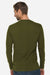 Lane Seven LS15009 Mens Heavyweight Long Sleeve Crewneck T-Shirt Army Green Model Back