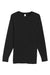 Lane Seven LS15009 Mens Heavyweight Long Sleeve Crewneck T-Shirt Black Flat Front