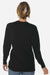 Lane Seven LS15009 Mens Heavyweight Long Sleeve Crewneck T-Shirt Black Model Back