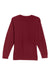 Lane Seven LS15009 Mens Heavyweight Long Sleeve Crewneck T-Shirt Burgundy Flat Back