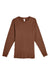 Lane Seven LS15009 Mens Heavyweight Long Sleeve Crewneck T-Shirt Chestnut Brown Flat Front