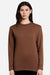 Lane Seven LS15009 Mens Heavyweight Long Sleeve Crewneck T-Shirt Chestnut Brown Model Front