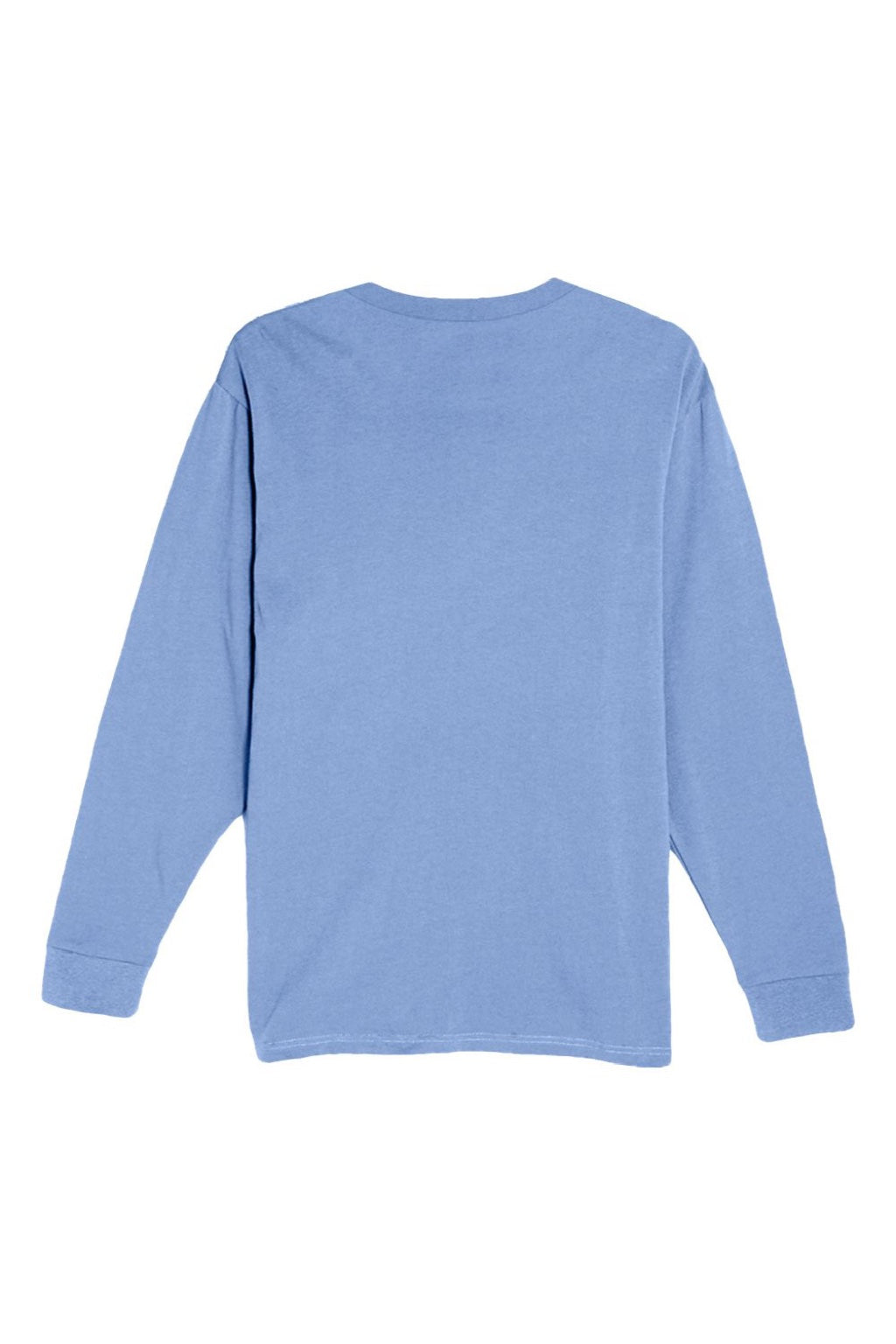 Lane Seven LS15009 Mens Heavyweight Long Sleeve Crewneck T-Shirt Colony Blue Flat Back