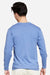 Lane Seven LS15009 Mens Heavyweight Long Sleeve Crewneck T-Shirt Colony Blue Model Back