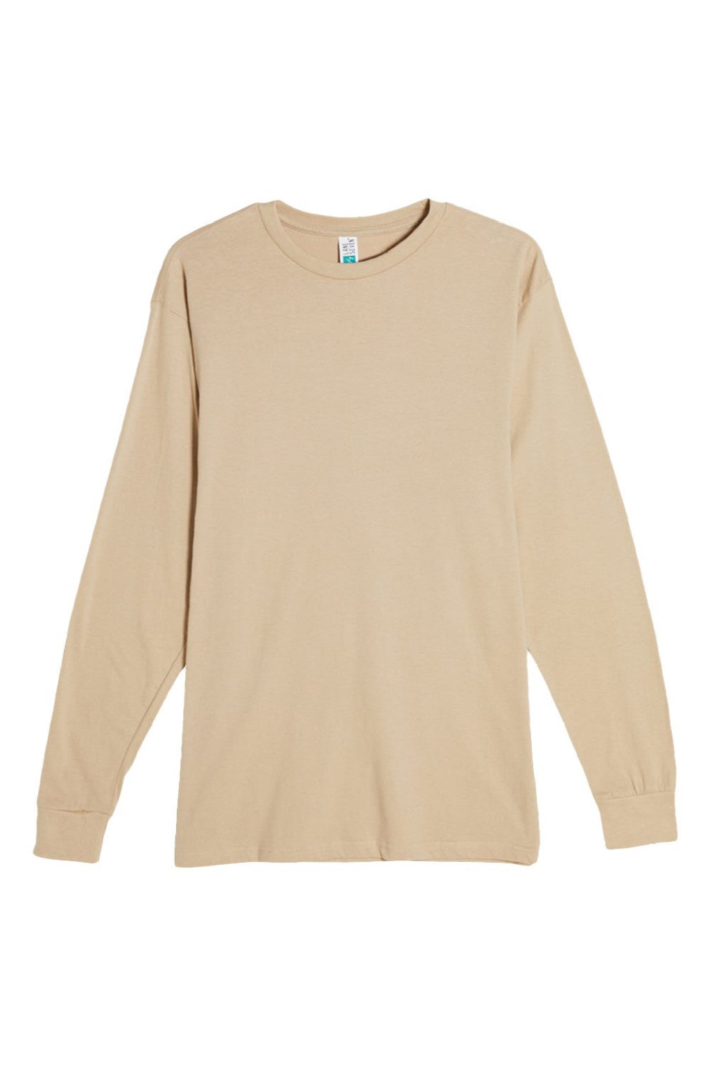Lane Seven LS15009 Mens Heavyweight Long Sleeve Crewneck T-Shirt Mushroom Flat Front