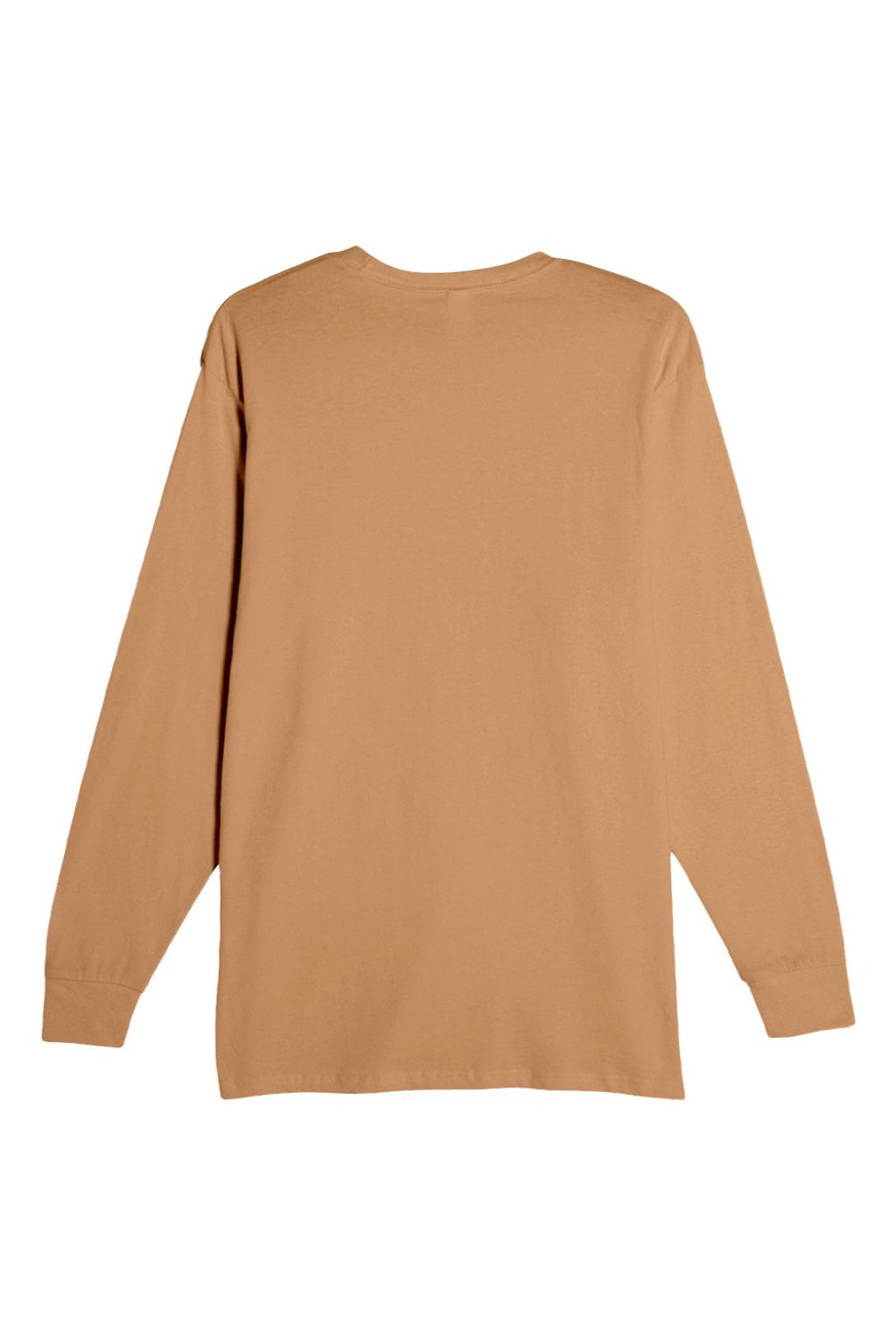 Lane Seven LS15009 Mens Heavyweight Long Sleeve Crewneck T-Shirt Toasted Coconut Flat Back